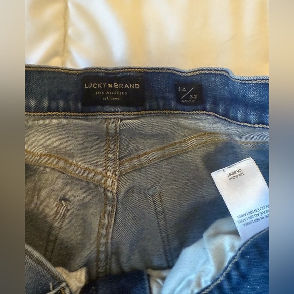 Lucky Brand high rise skinny Bridgette Denim Jeans size 14/32 - Picture 4 of 5